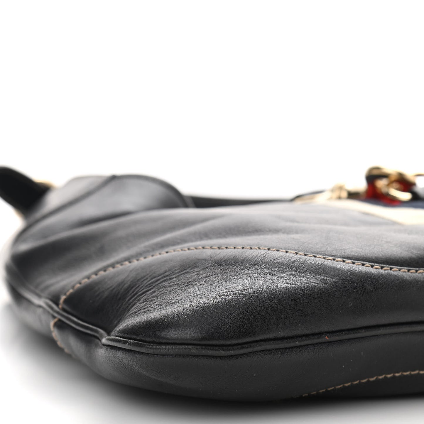 Calfskin Web Medium Jackie O Bouvier Hobo Navy