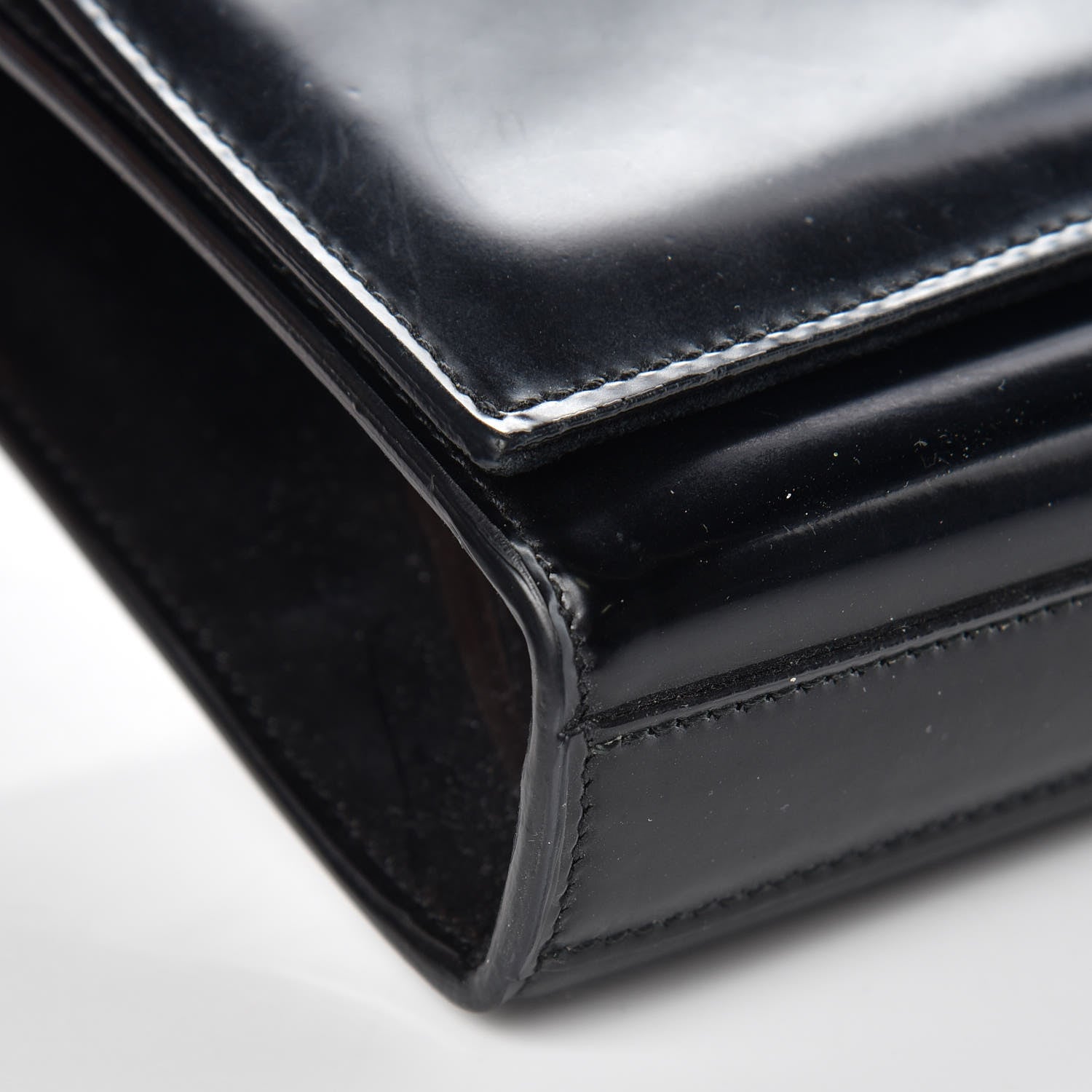 Saint Laurent Patent Cassandre Tassel Clutch Black 8 of 14