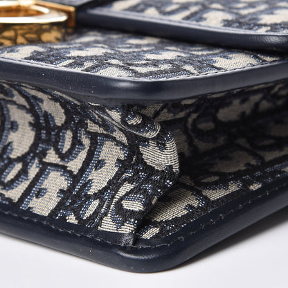 Christian Dior Oblique 30 Montaigne Flap Bag Blue 10 of 11