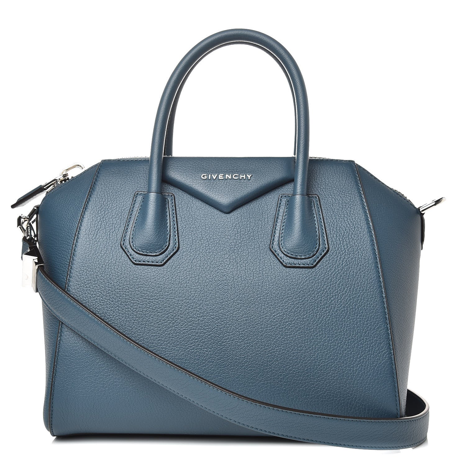 Givenchy Sugar Goatskin Small Antigona Oil Blue 1 of 12