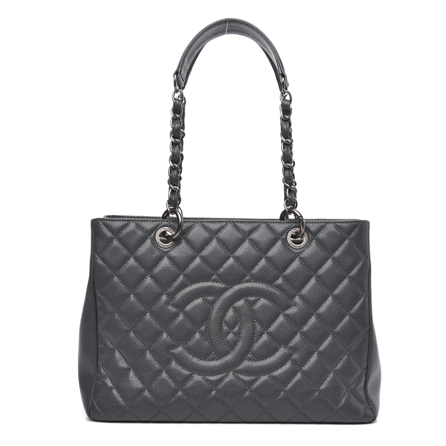 Chanel Caviar Quilted Grand Shopping Tote GST Grey 1 of 11