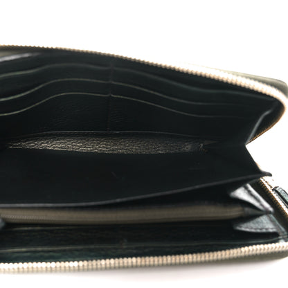 Gucci Metallic Calfskin Bamboo Tassel Zip Around Wallet Green 5 of 6
