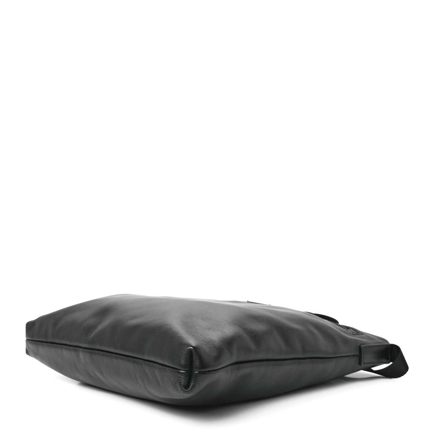 Prada Soft Calf Flat Messenger Bag Black 9 of 11