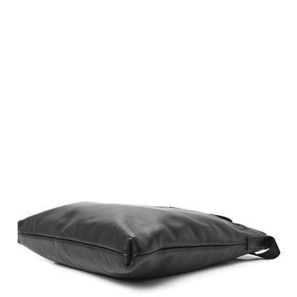 Prada Soft Calf Flat Messenger Bag Black 9 of 11