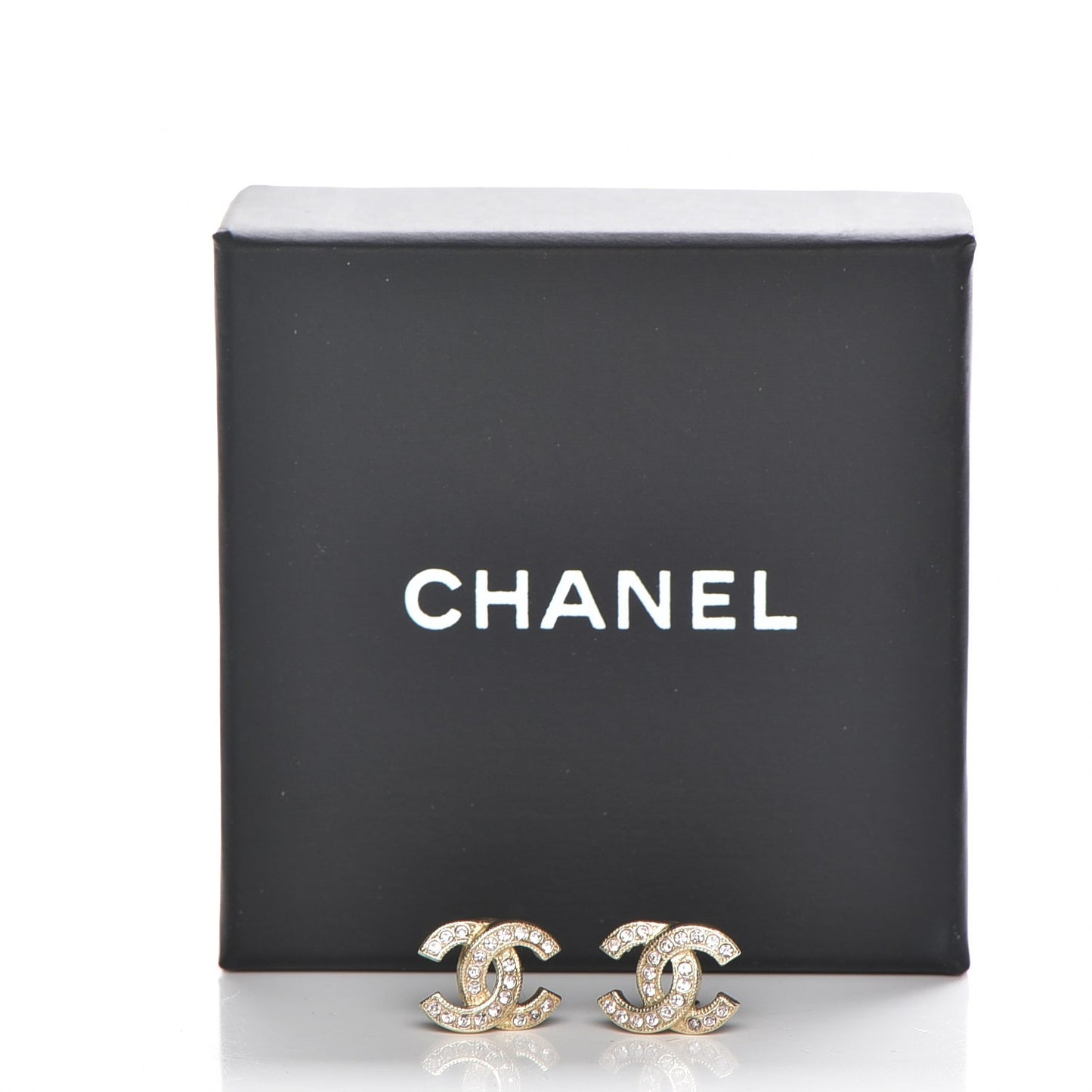 Crystal Timeless CC Earrings Gold Light Purple