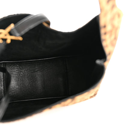 Saint Laurent Pony Hair Calfskin Leopard Print Small Le 5 A 7 Soft Hobo 6 of 13