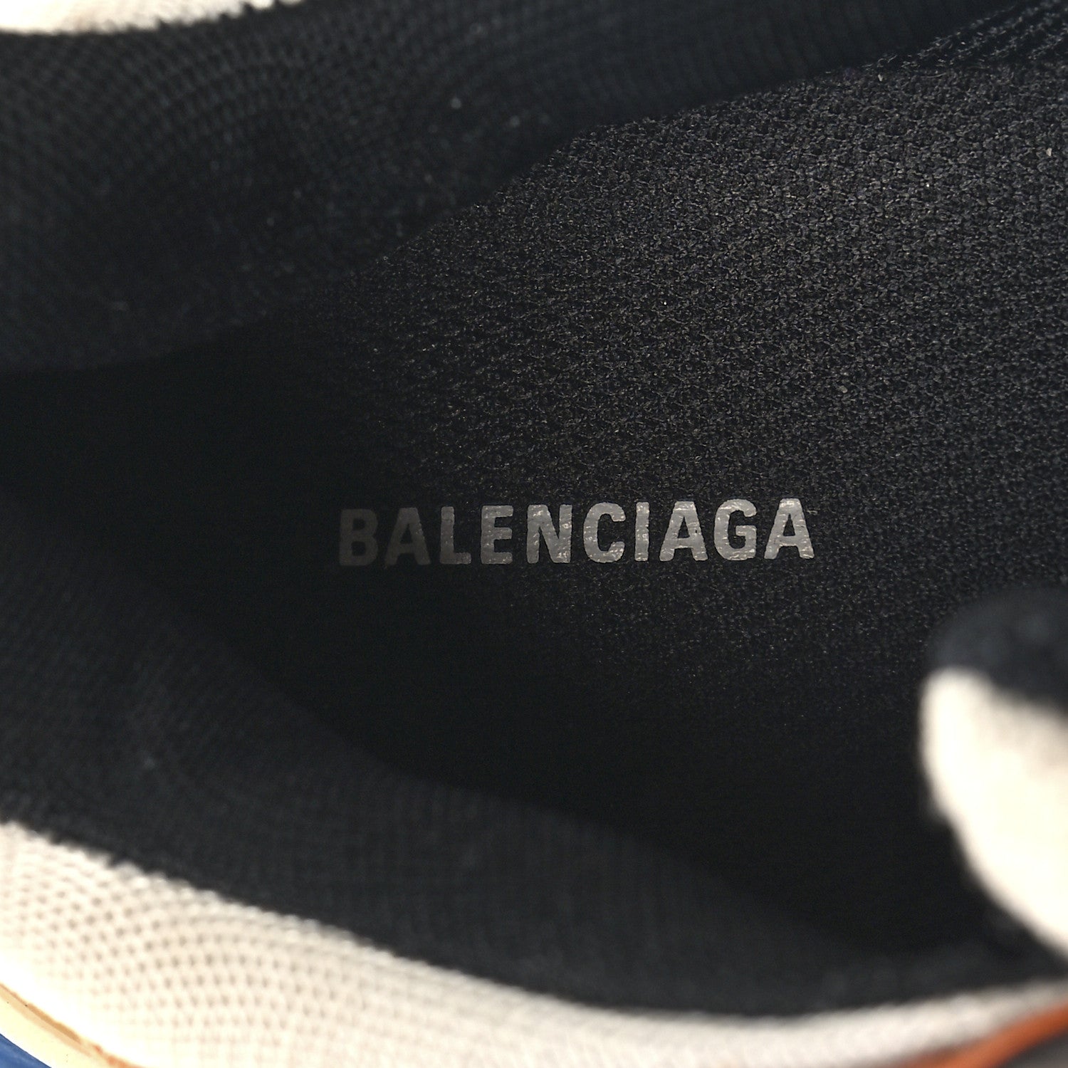 Balenciaga Mesh Nubuck Womens Triple S Sneakers 37 Orange Gris Black 9 of 11