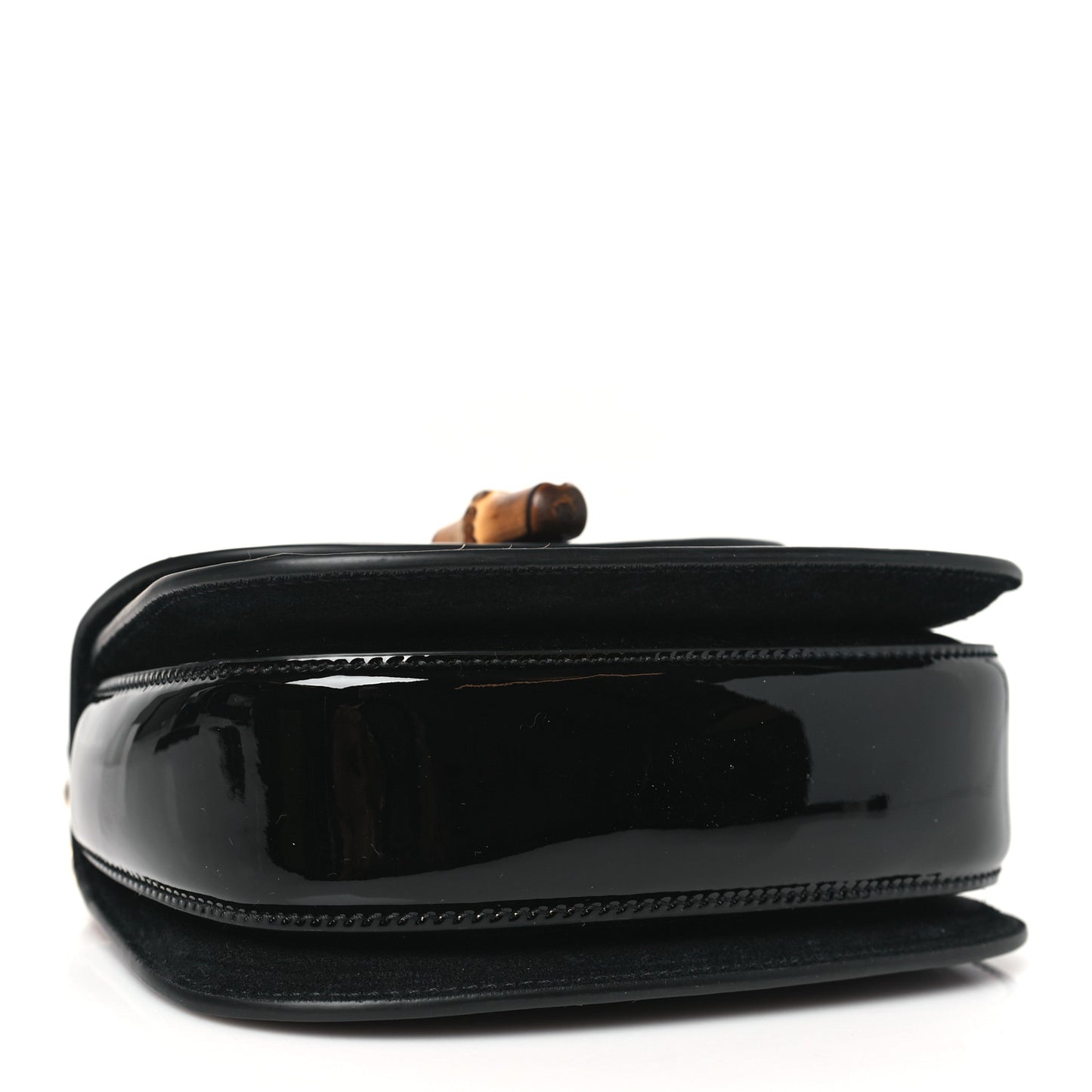 Patent Crystal Mini Bamboo 1947 Top Handle Chain Bag Black
