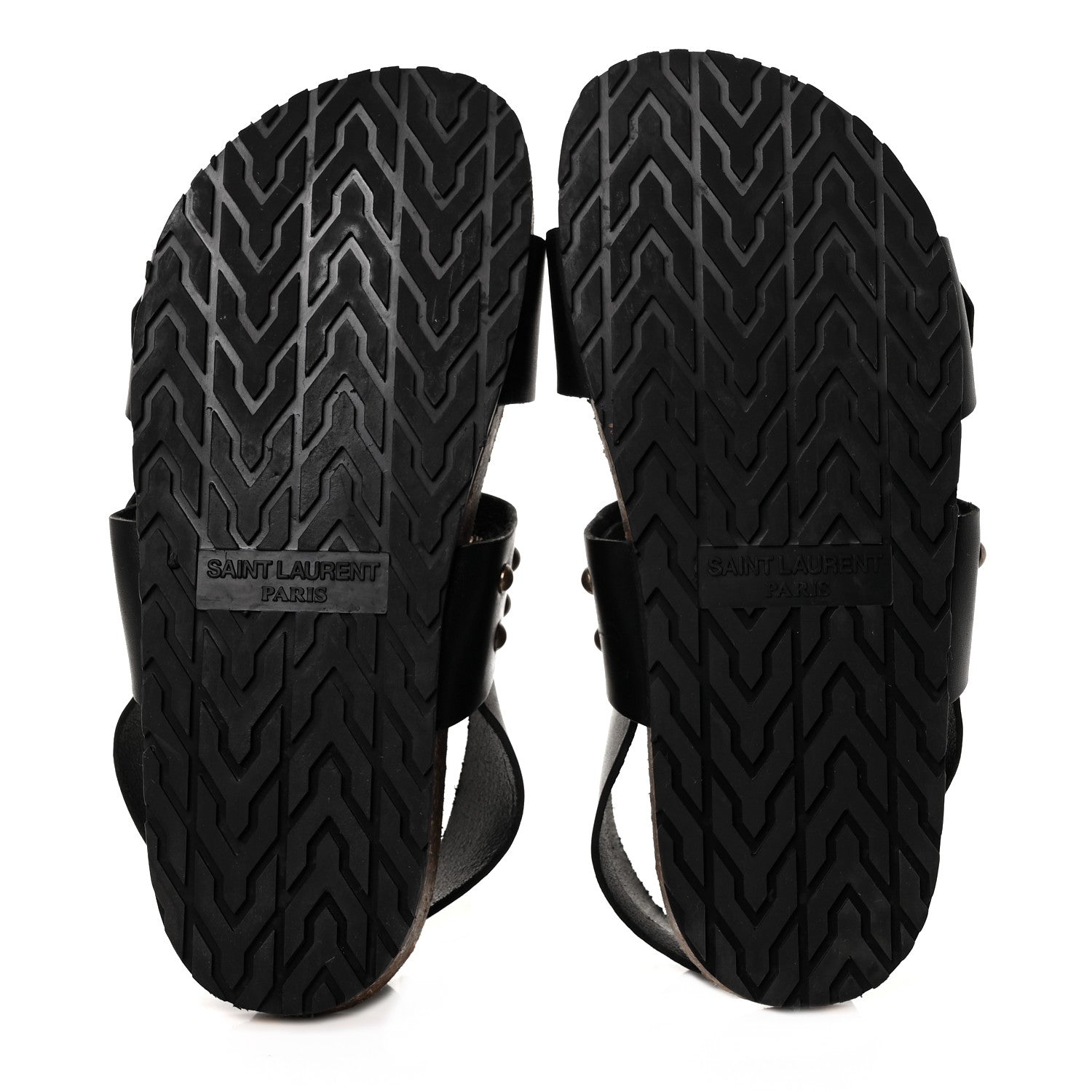 Saint Laurent Calfskin Jam Slingback Flat Sandals 36.5 Black 5 of 8
