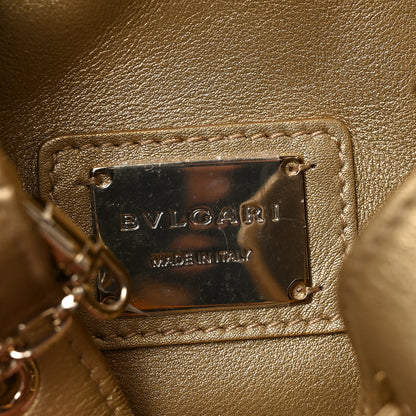 Bulgari Metallic Calfskin Mesh Long Chain Bucket Bag Gold 5 of 8