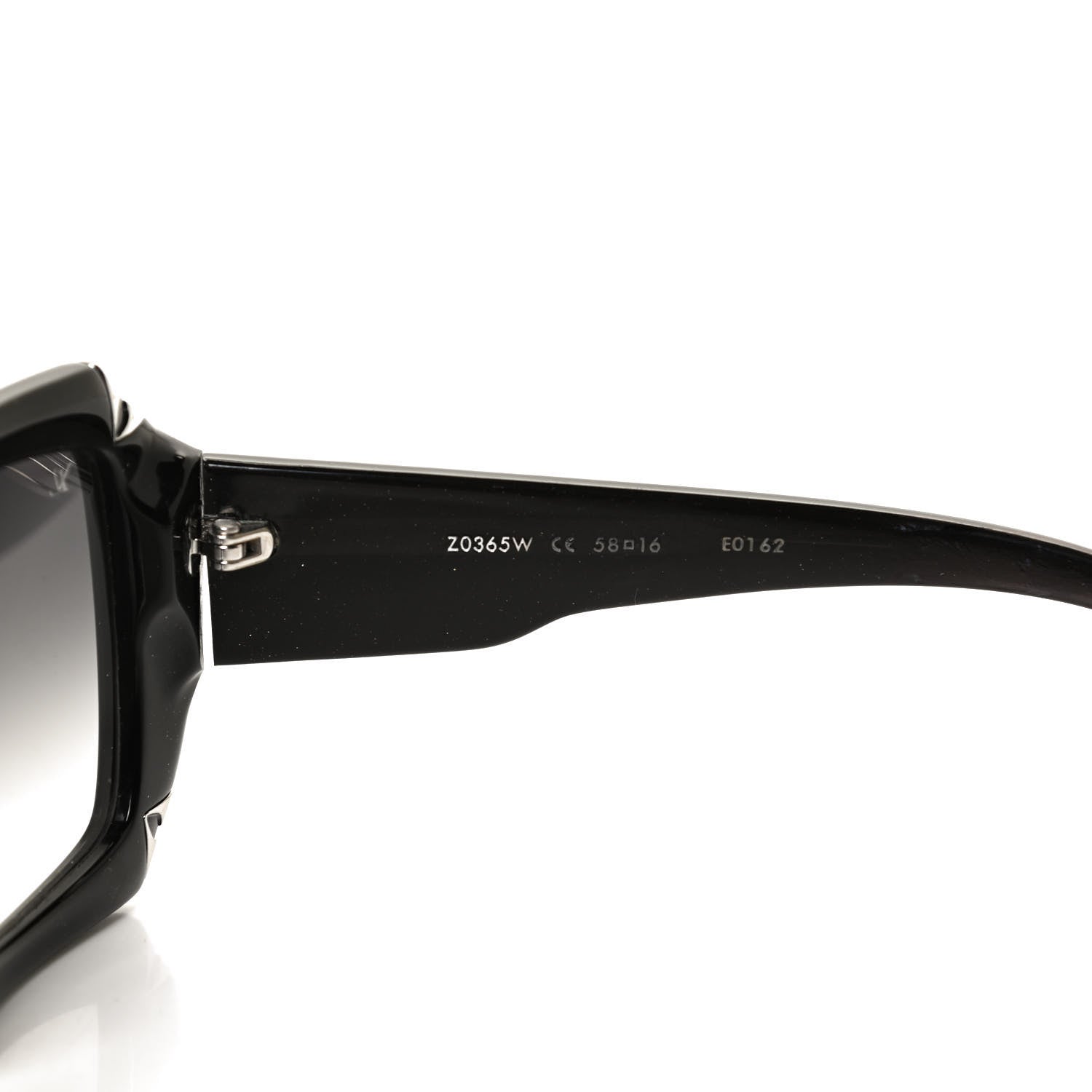 Louis Vuitton Acetate Hortensia Sunglasses Z0365W Black Glitter 7 of 8