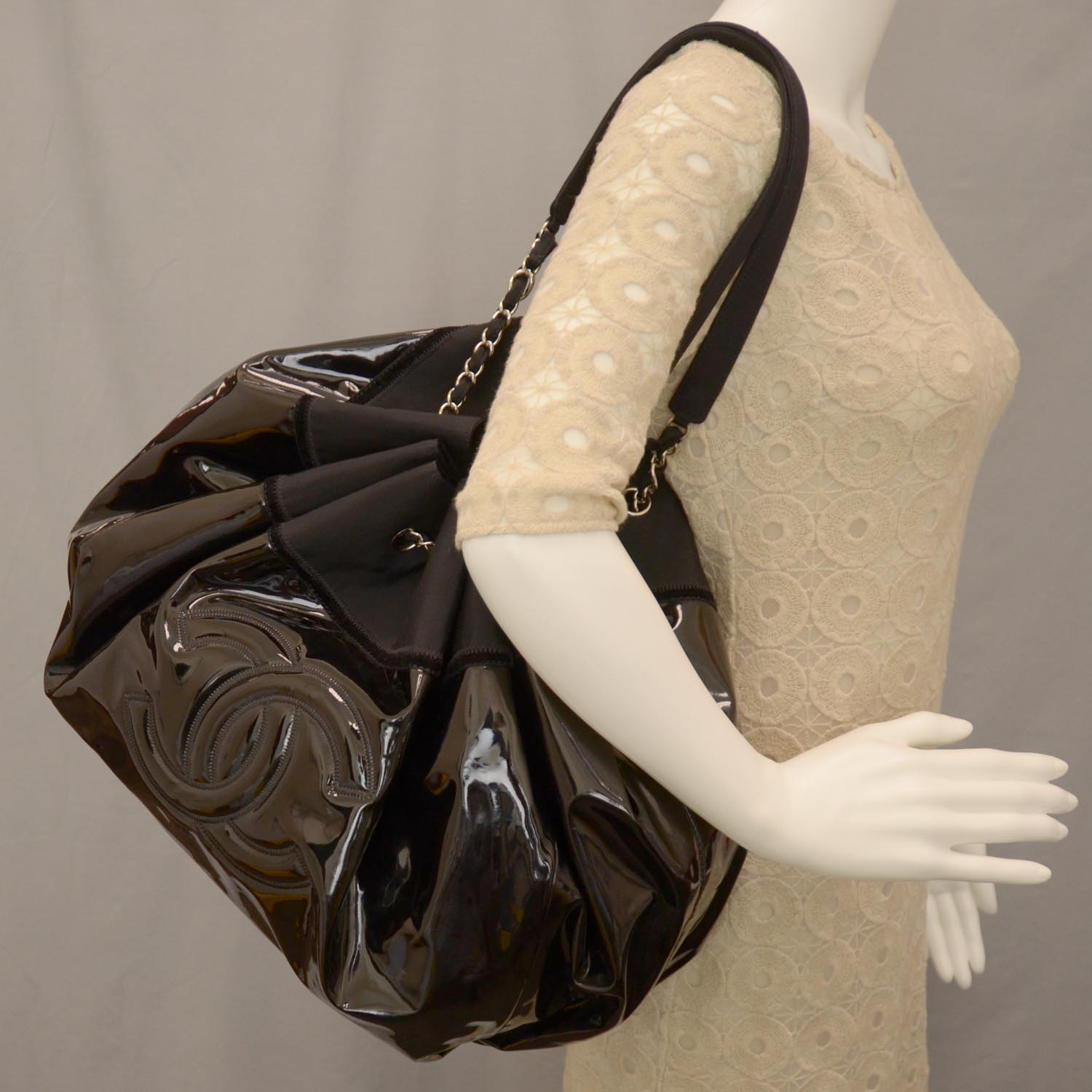 Chanel Vinyl Stretch Spirit Large Cabas Tote Black 2 of 9