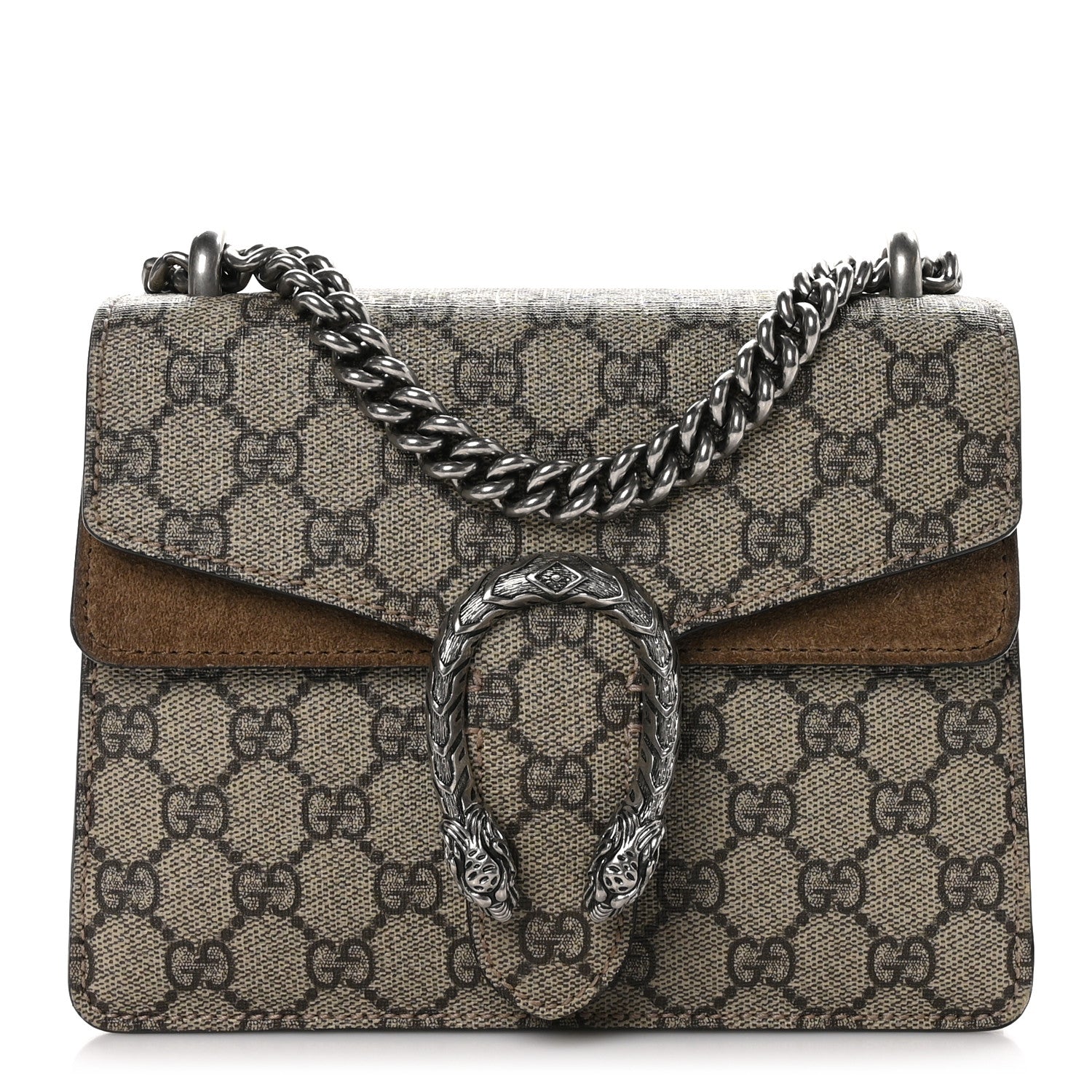 Gucci GG Supreme Monogram Mini Dionysus Shoulder Bag Taupe 1 of 10