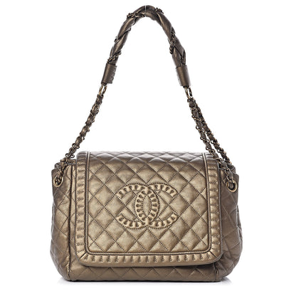 Chanel Metallic Calfskin Quilted Istanbul Accordion Flap Gold 1 of 11
