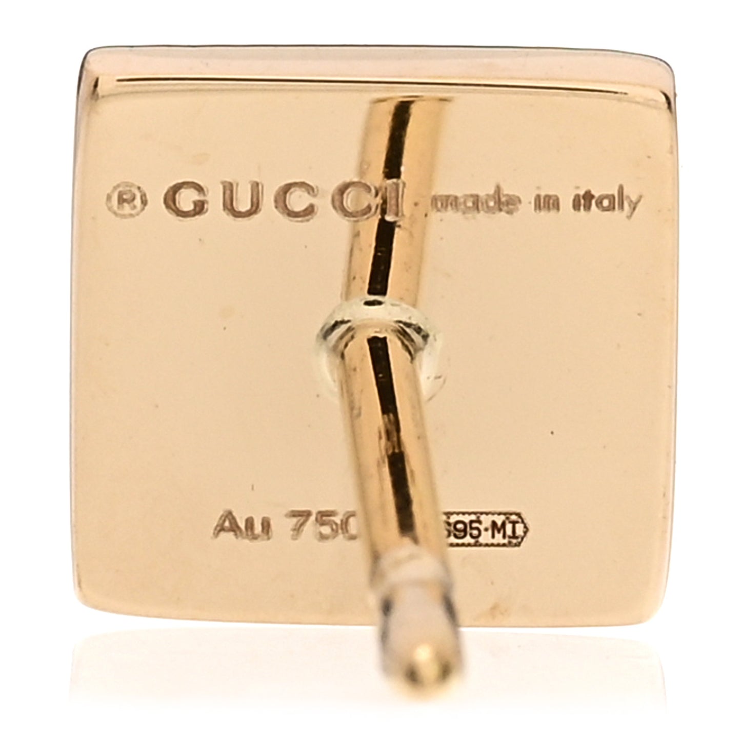 18K Yellow Gold Icon Square Star Earrings