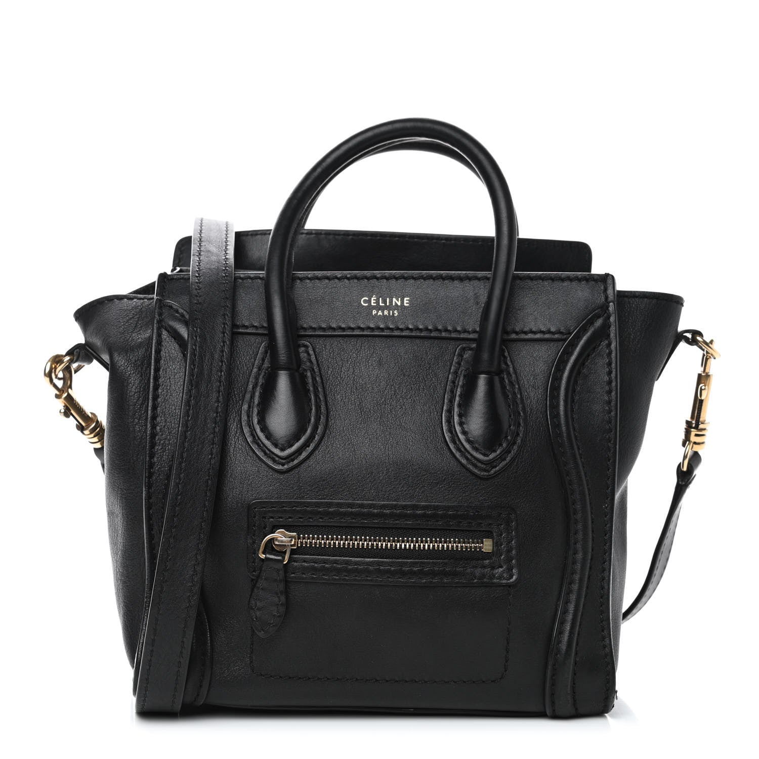 Celine Smooth Calfskin Nano Luggage Black 1 of 4
