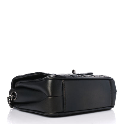Chanel Metallic Goatskin Quilted Small Rock In Rome Flap Charcoal 3 of 8