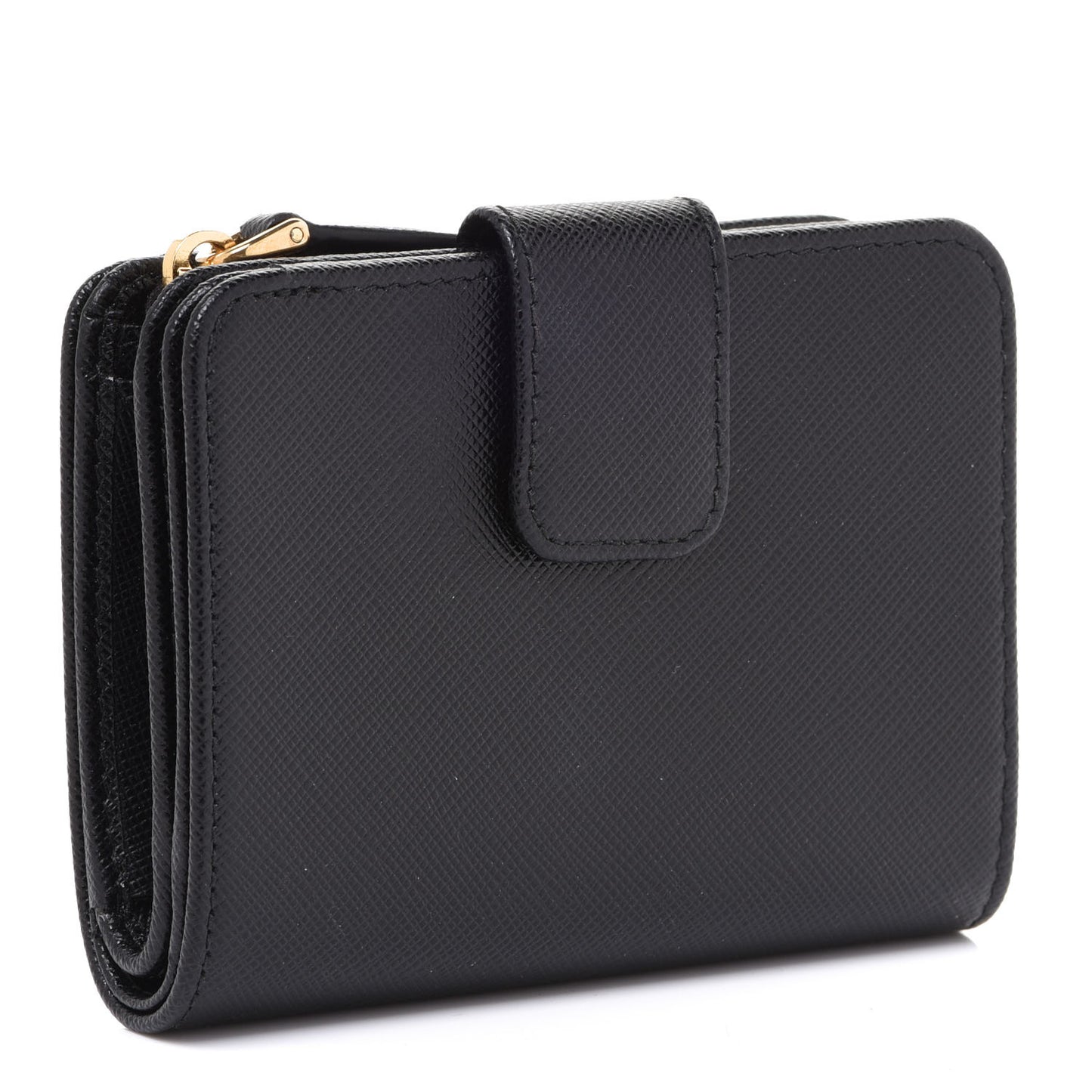 Saffiano Metal Compact Wallet Black
