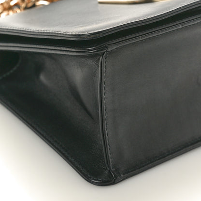Christian Dior Glossy Calfskin Shagreen Badge Diorama Club Bag Black 8 of 10