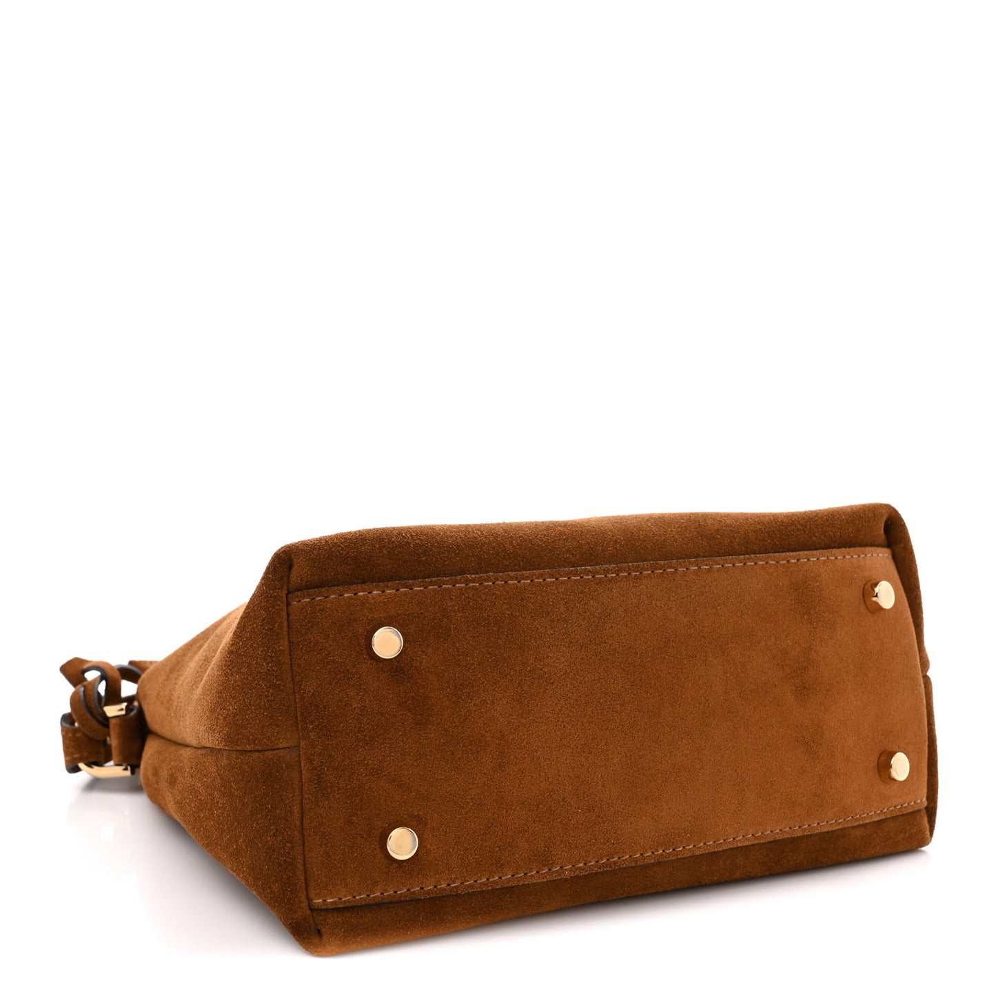 Suede Logo Tag Hobo Tobacco