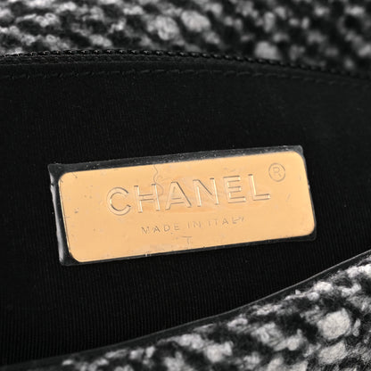 Chanel Tweed Quilted Medium Chanel 19 Flap Black White 6 of 12