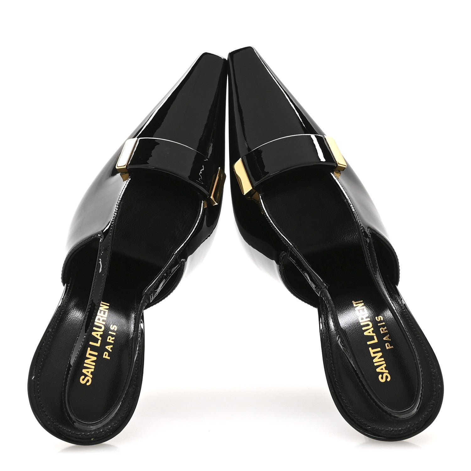 Saint Laurent Vernice Grupy Madame 115mm Slingback Pumps 37 Black 2 of 9