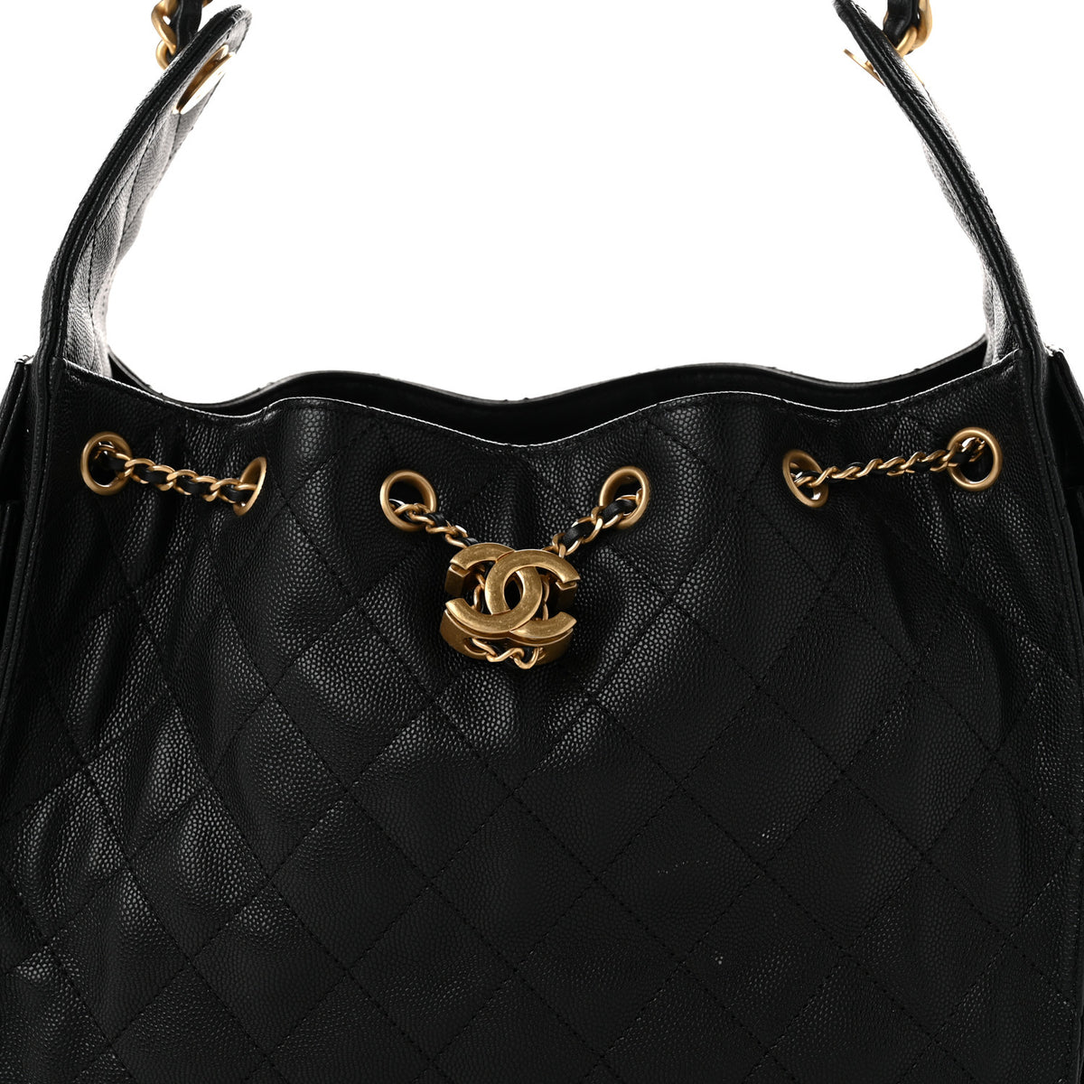 Caviar Quilted Small Chanel 25 Handbag Black
