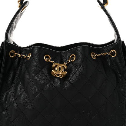 Chanel Caviar Quilted Small Chanel 25 Handbag Black 8 of 12