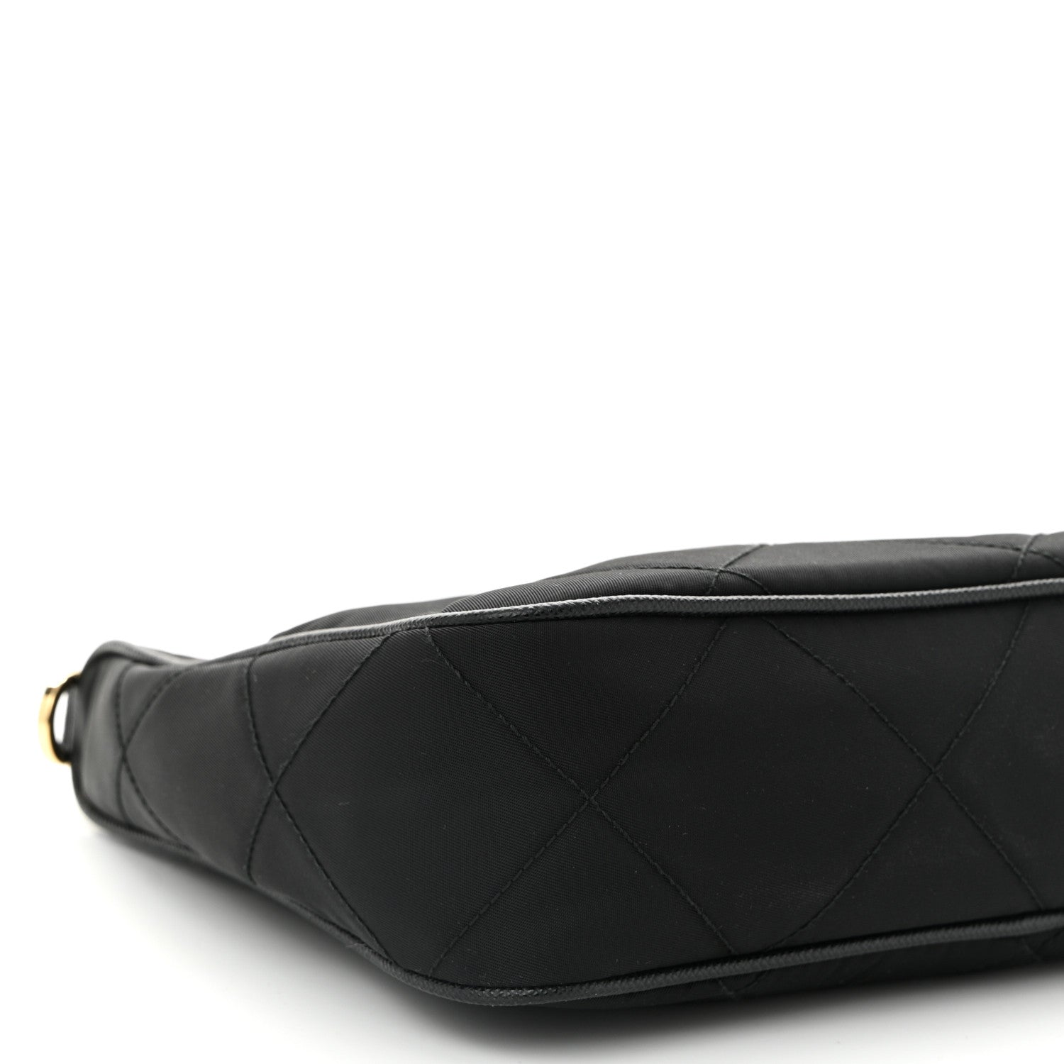 Prada Re-Nylon Saffiano Stitched Mini Re-Edition 1995 Chaine Shoulder Bag Black 9 of 10