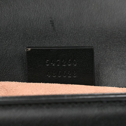 Gucci Calfskin Matelasse Mini GG Marmont Top Handle Shoulder Bag Black 7 of 11
