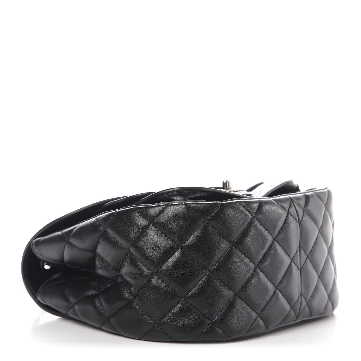 Chanel Lambskin Quilted Messenger Flap Black 4 of 12