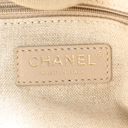 Chanel Mixed Fibers Calfskin Medium Deauville Tote Grey Light Blue 7 of 11