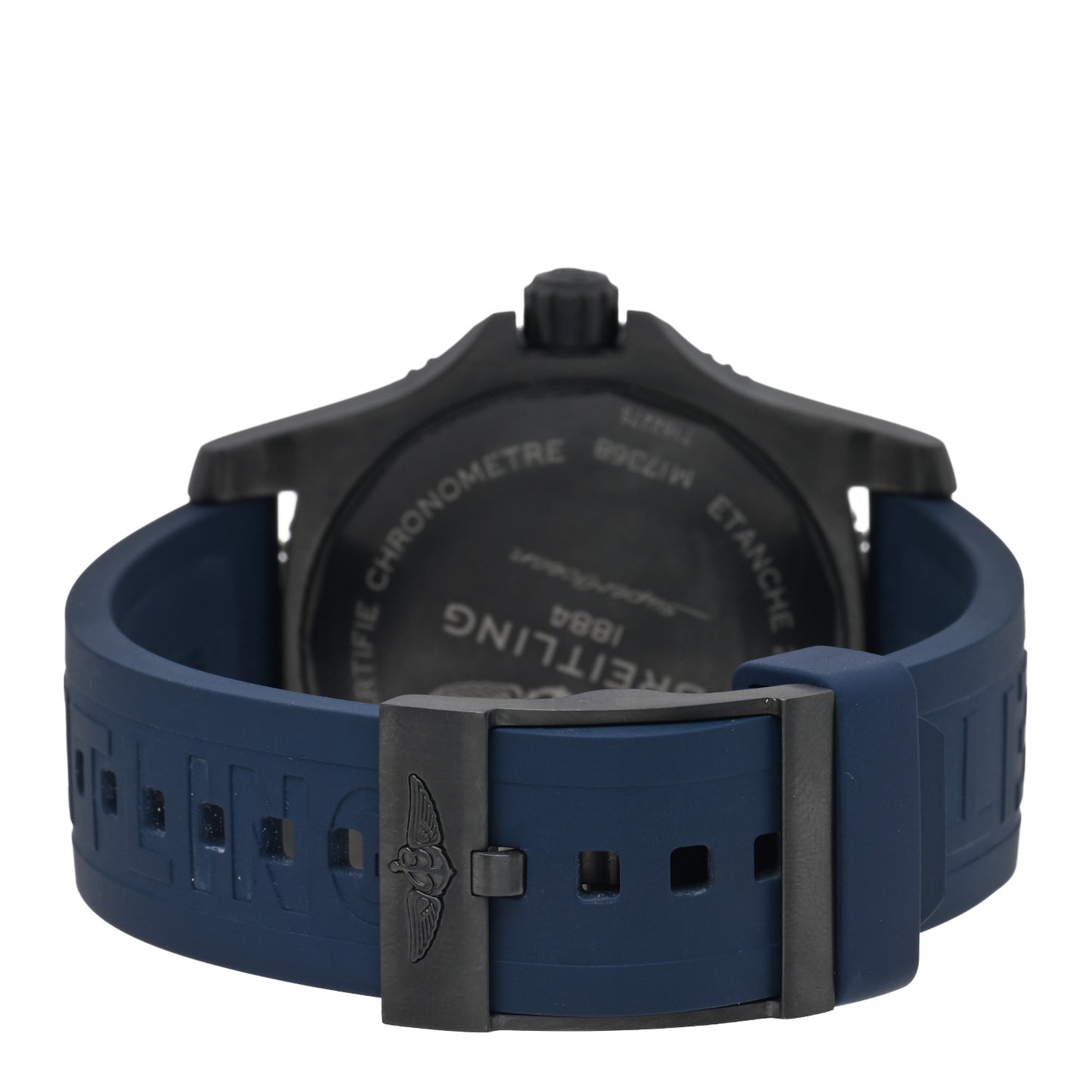 DLC Coated Stainless Steel Rubber 46mm Superocean Automatic Watch Blue M17368D71C1S1