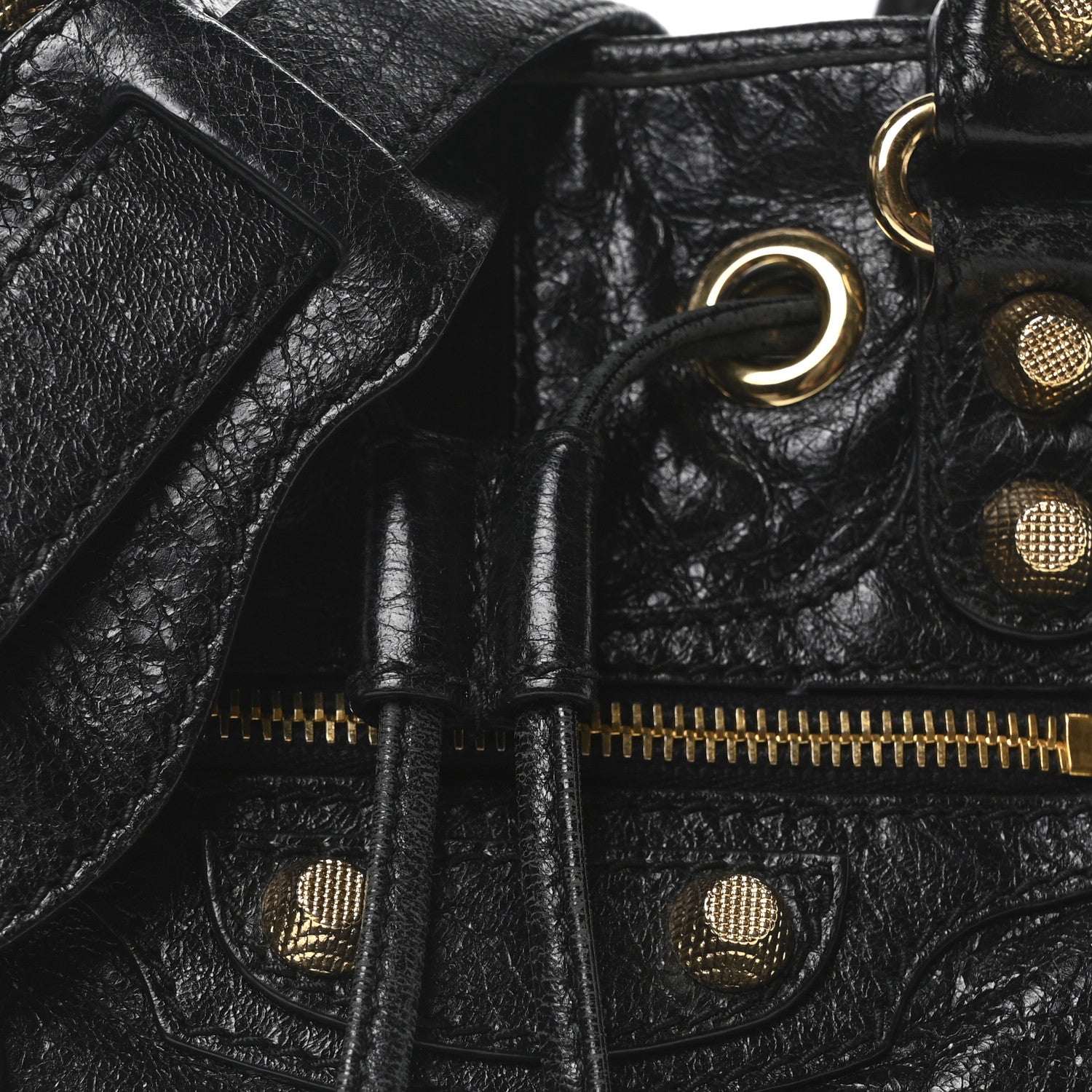 Balenciaga Agneau Giant 12 Gold Hardware Mini Pompon Black 8 of 10