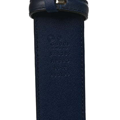 Gucci Moon Calfskin Interlocking G 37mm Belt 80 32 Cobalt Blue 3 of 5