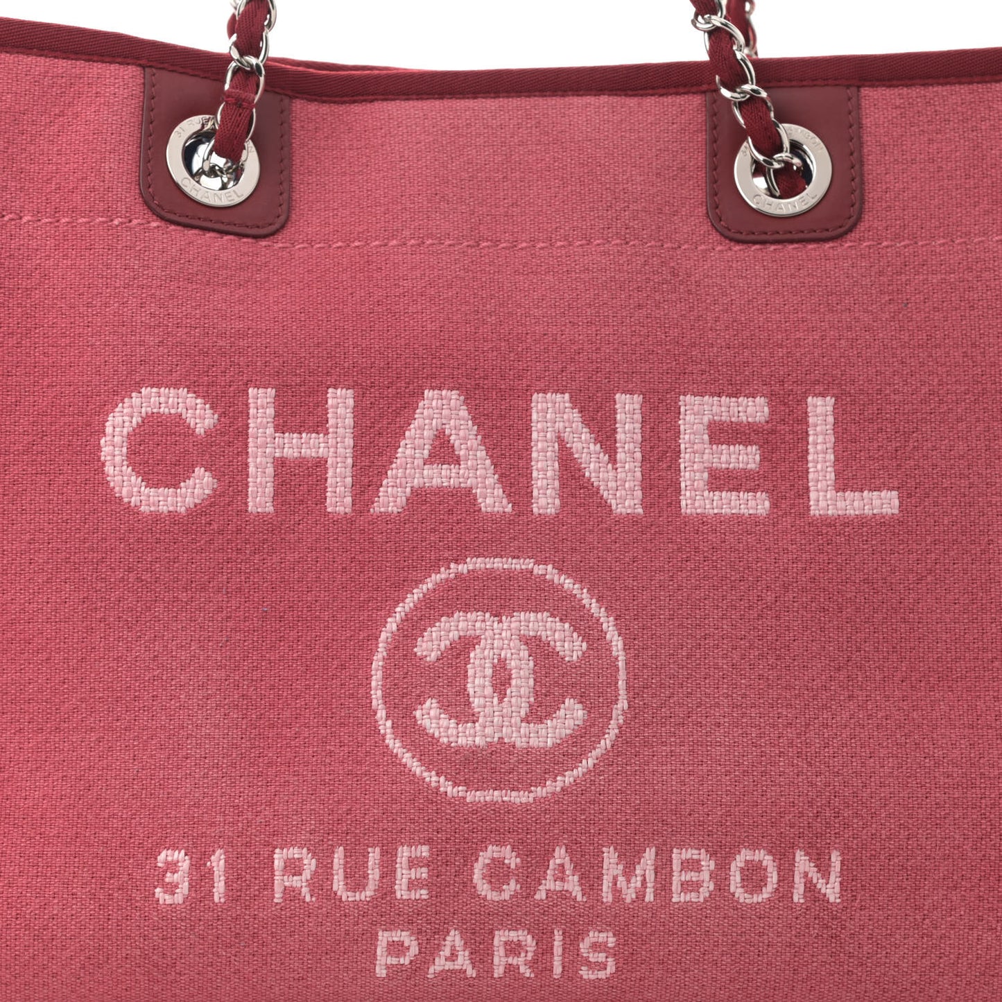 Canvas Small Deauville Tote Red