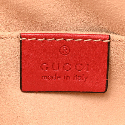 Gucci Calfskin Matelasse GG Marmont Belt Bag 85 34 Hibiscus Red 6 of 12