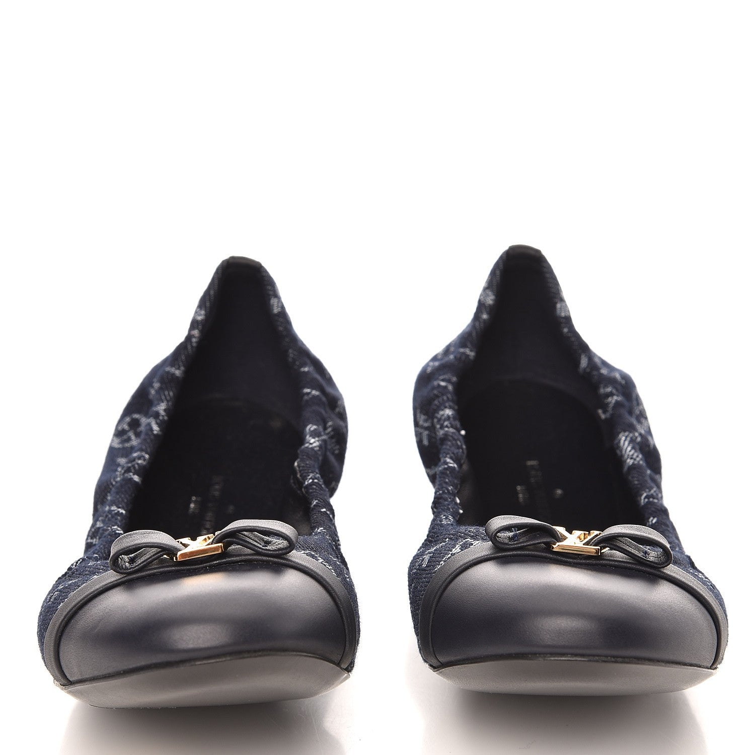Louis Vuitton Monogram Denim Elba Ballerina Flats 37 Marine 2 of 8