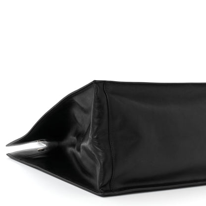 Saint Laurent Smooth Calfskin Rive Gauche Small Tote Black 8 of 9