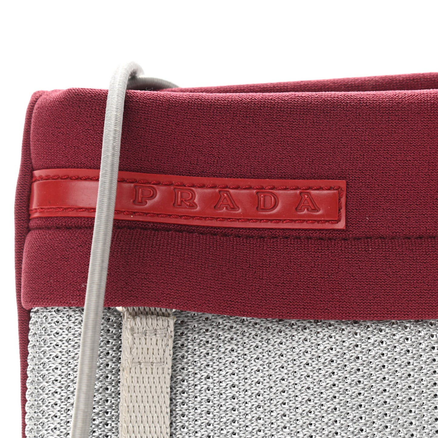 Neoprene Mesh Pouch Burgundy Silver