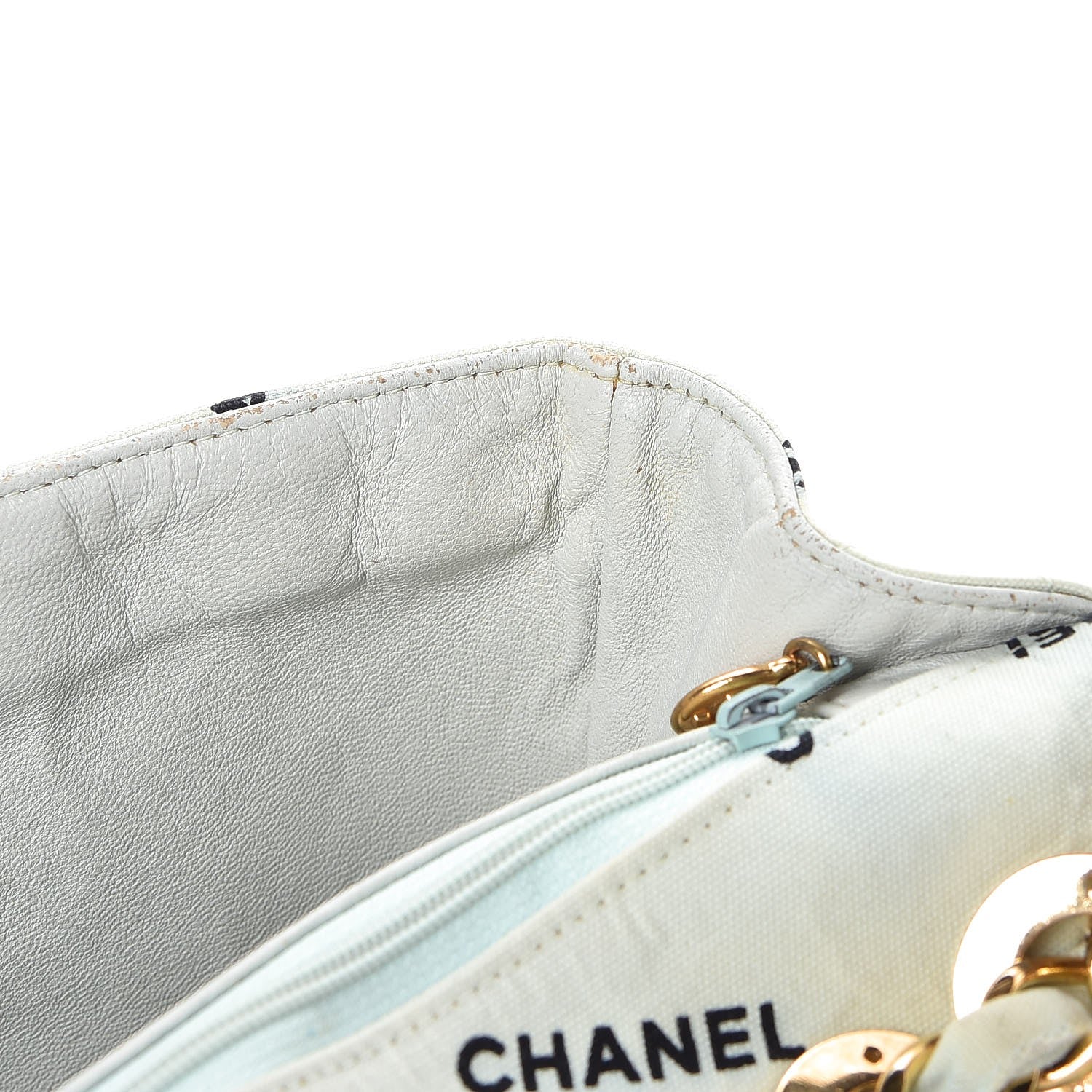 Chanel Canvas Quilted XL Jumbo Single Flap Green 9 of 24