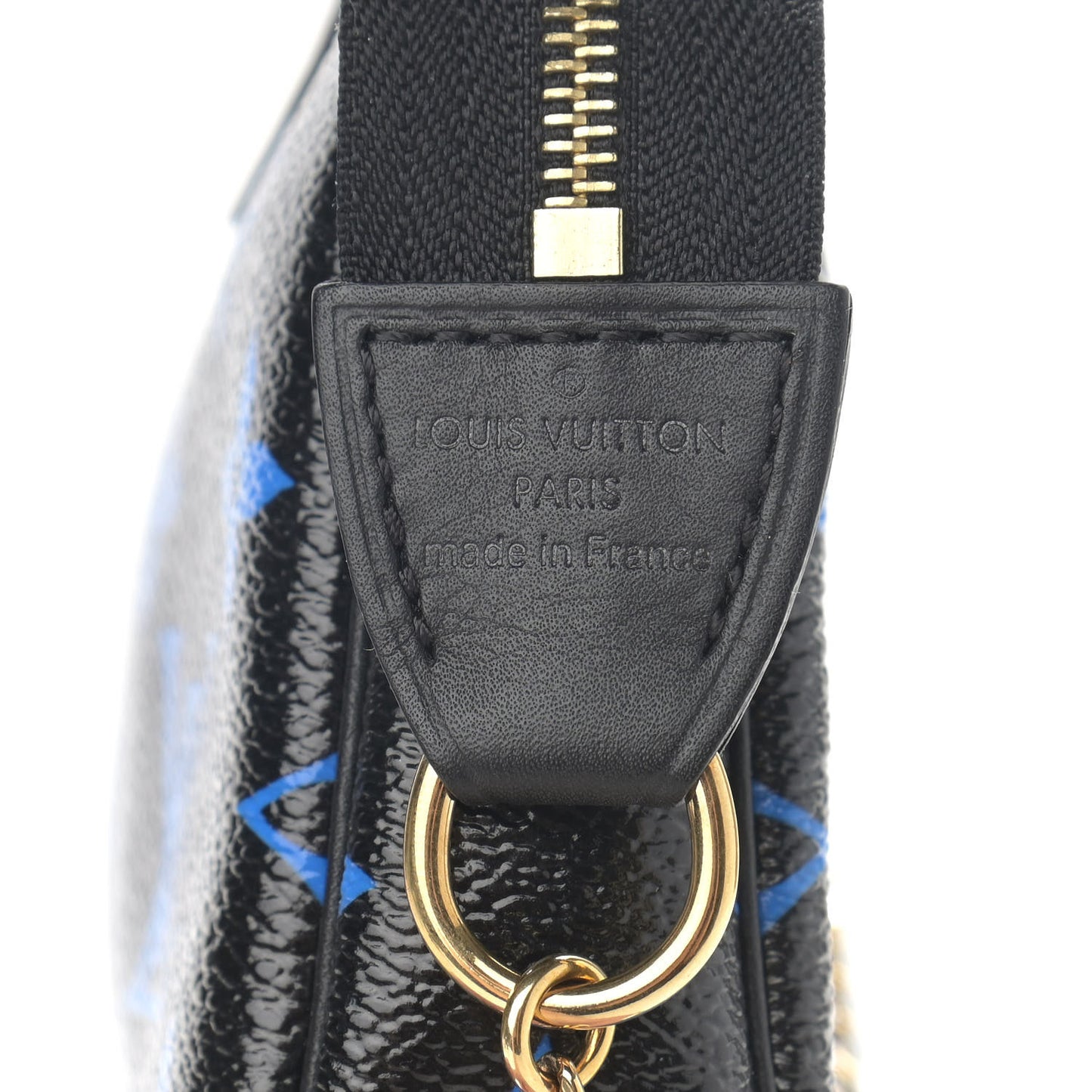 Colored Monogram Mini Pochette Accessories Blue Black