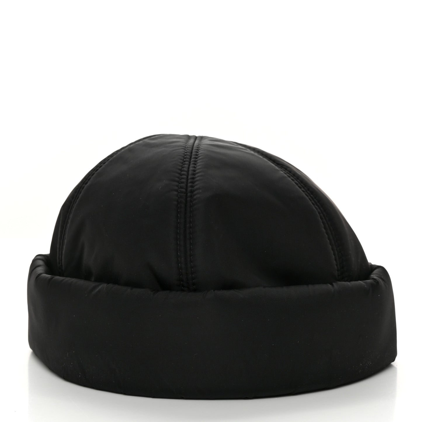 Re-Nylon Padded Metal Triangle Logo Mens Beanie L Black