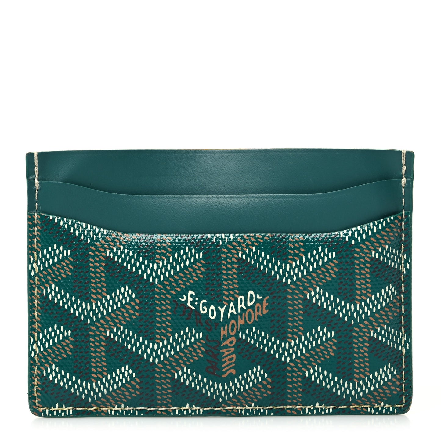 Goyardine Saint Sulpice Card Holder Green