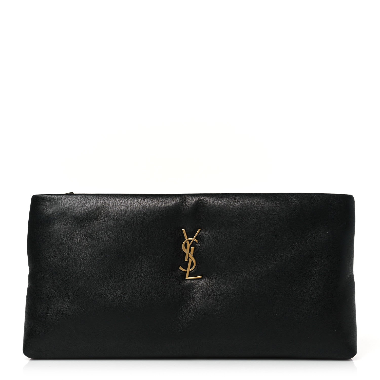 Saint Laurent Lambskin Long Calypso Pouch Black 1 of 10