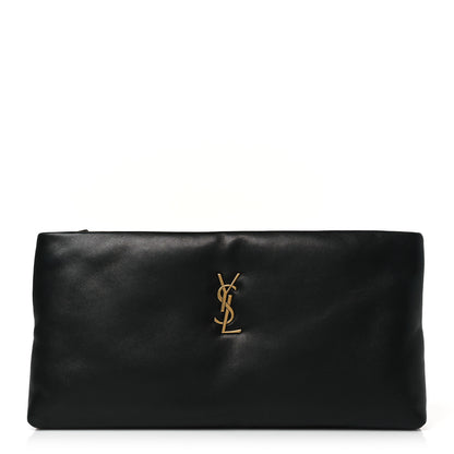 Saint Laurent Lambskin Long Calypso Pouch Black 1 of 10