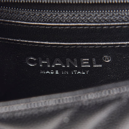 Chanel Caviar Chevron Quilted Mini Square Flap Black 8 of 11