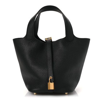 Hermes Taurillon Clemence Picotin Lock 18 PM Black 1 of 11