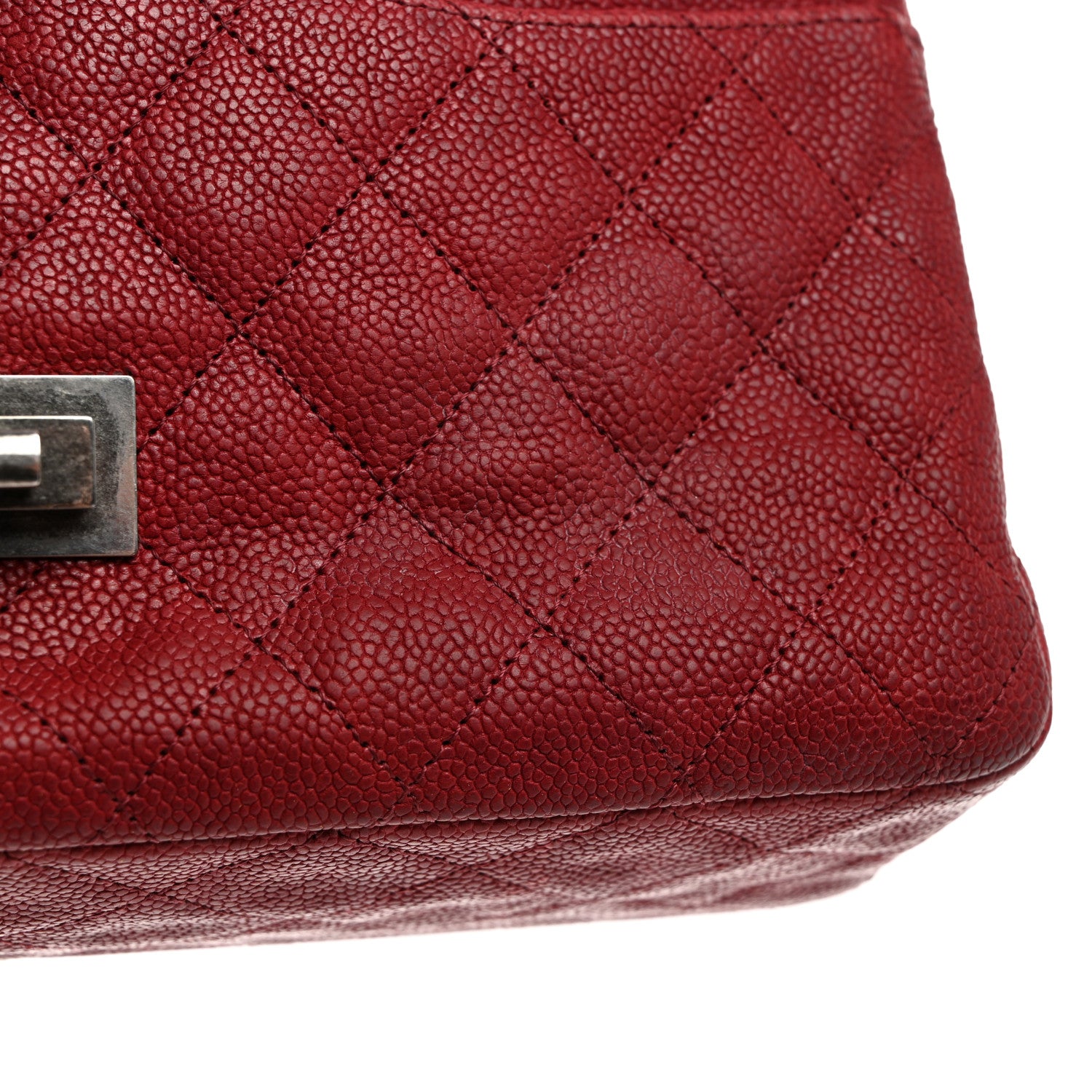 Chanel Washed Caviar Quilted 2.55 Reissue 225 Bijoux Chain Flap Red 14 of 16