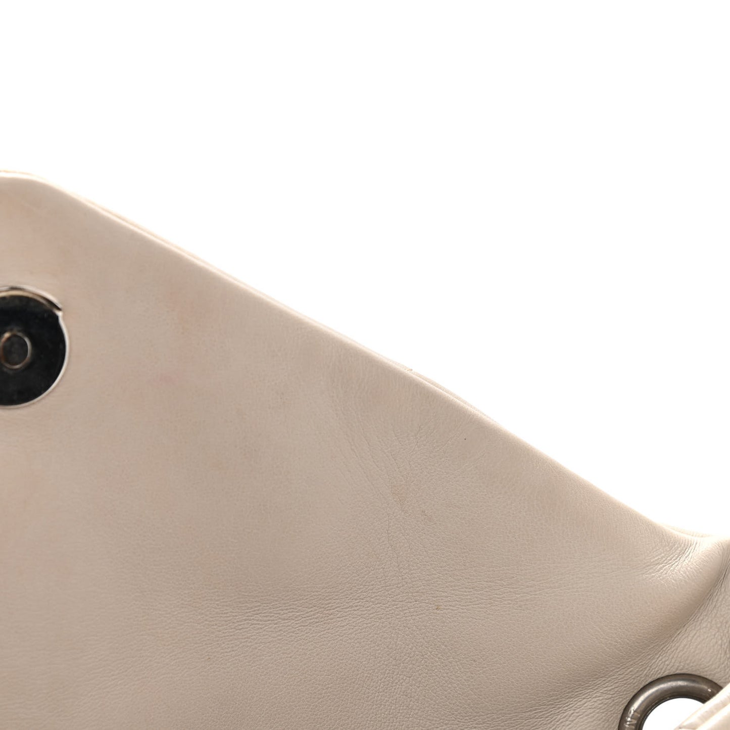 Lambskin Quilted Small Loulou Puffer Monogram Chain Satchel Blanc Vintage